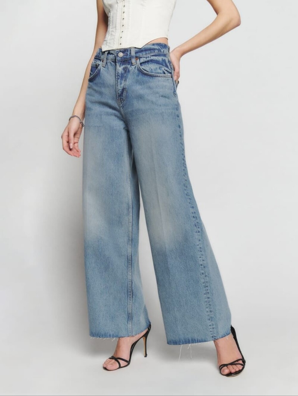 Reformation Iggy Super Wide Leg Slouch Jeans